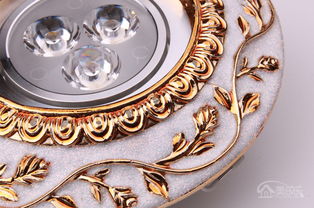 璀璨光影 歐式3W暖白光金色柳葉LED天花射燈，藝術與工藝的完美融合